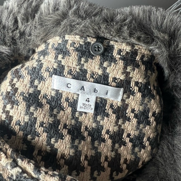 CABI Wool Houndstooth Boucle Blazer Jacket Womens Size 4 Tweed Academia Career - Picture 5 of 6